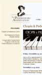 Mobile Screenshot of paderewskiassociation.org