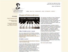 Tablet Screenshot of paderewskiassociation.org